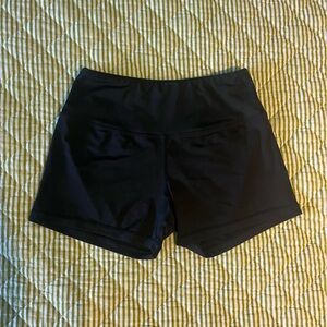 High Waisted Black Spandex Shorts